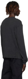 Entire Studios Black Thermal Long Sleeve T-Shirt