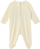 Gucci Baby Beige Cotton Beanie & Bodysuit Set