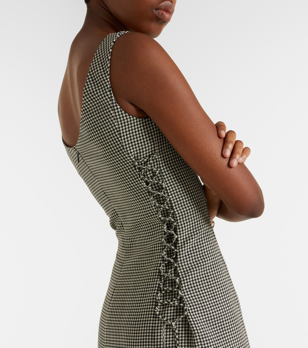 McQueen Gingham midi dress