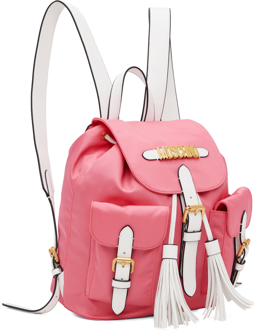 Moschino Pink Drawstring Backpack