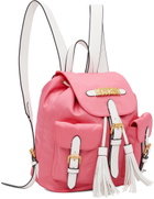 Moschino Pink Drawstring Backpack