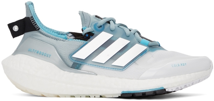 Photo: adidas Originals Blue & White Ultraboost 22 COLD.RDY Sneakers