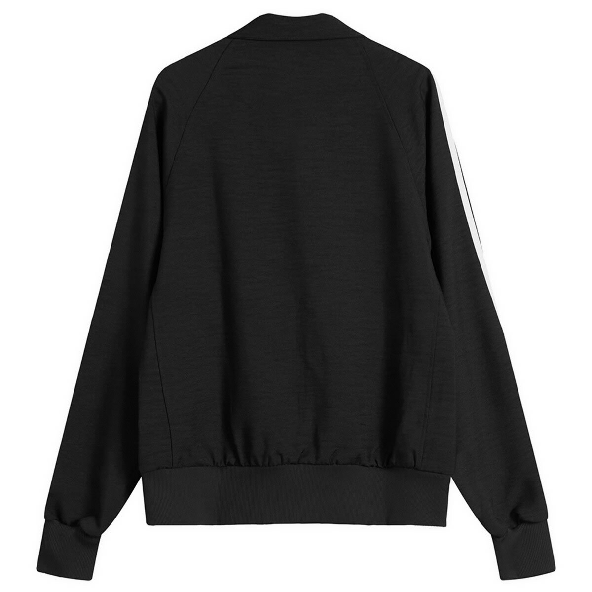 END. x Y-3 Track Top 3 Stripes in Black/Metallic Silver/Court Green