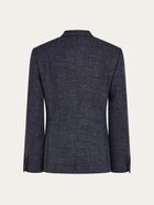 Ferragamo Mens Single breasted flannel blazer in Blue