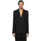 Rick Owens Black Wool Soft Blazer