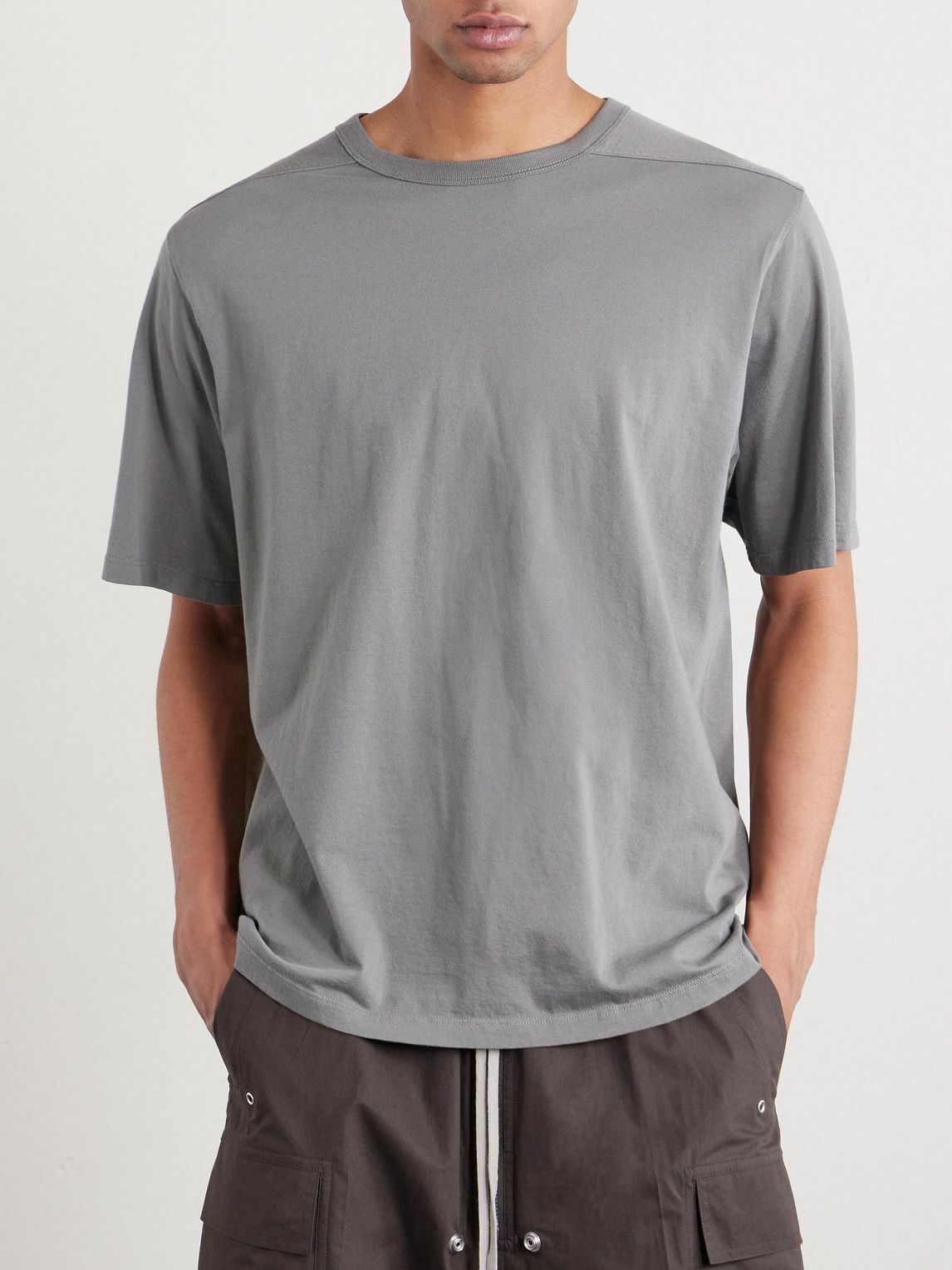 Rick Owens - Cotton-Jersey T-Shirt - Gray Rick Owens