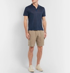 Vilebrequin - Pyramid Slim-Fit Linen-Jersey Polo Shirt - Men - Navy