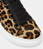 Alexander McQueen Oversized leopard-print leather sneakers