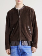 Our Legacy - Drift Leather-Trimmed Suede Jacket - Brown