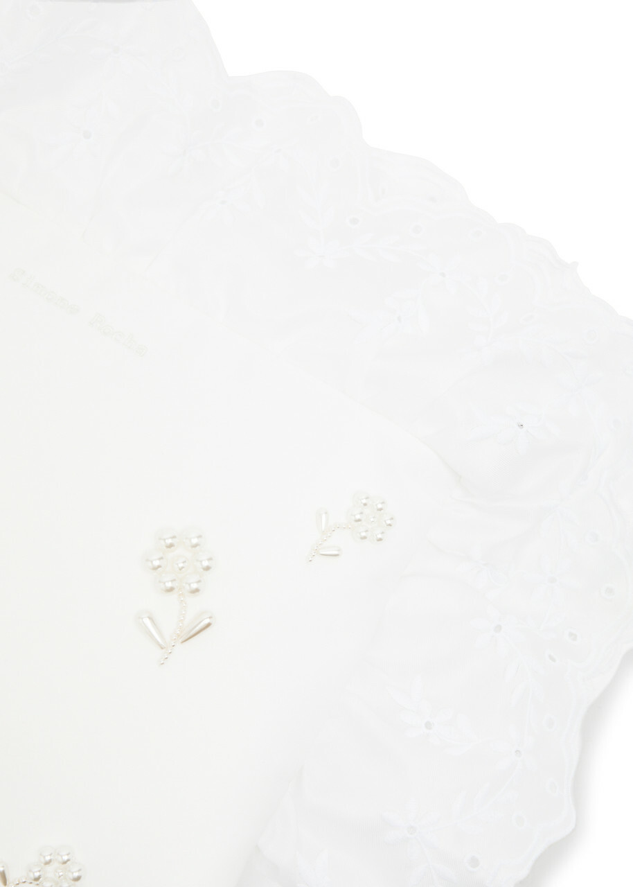 Simone Rocha Pillowcase Embroidered Padded Clutch - White - One Size