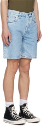 Nudie Jeans Blue Seth Denim Shorts
