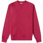 Pop Trading Company Men's Logo Crew Sweat in Raspberry/White