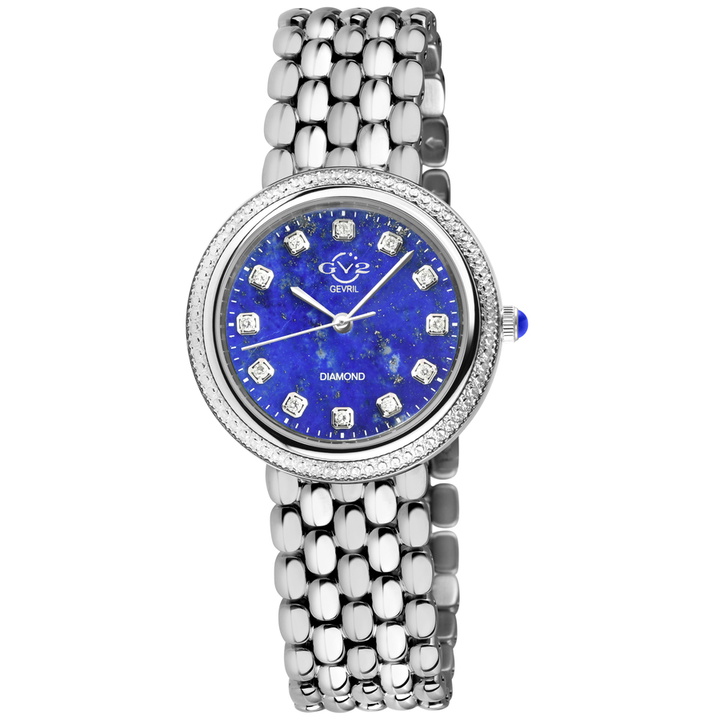 Photo: GV2 by Gevril Arezzo Quartz Diamond Blue Dial Ladies Watch 13300B