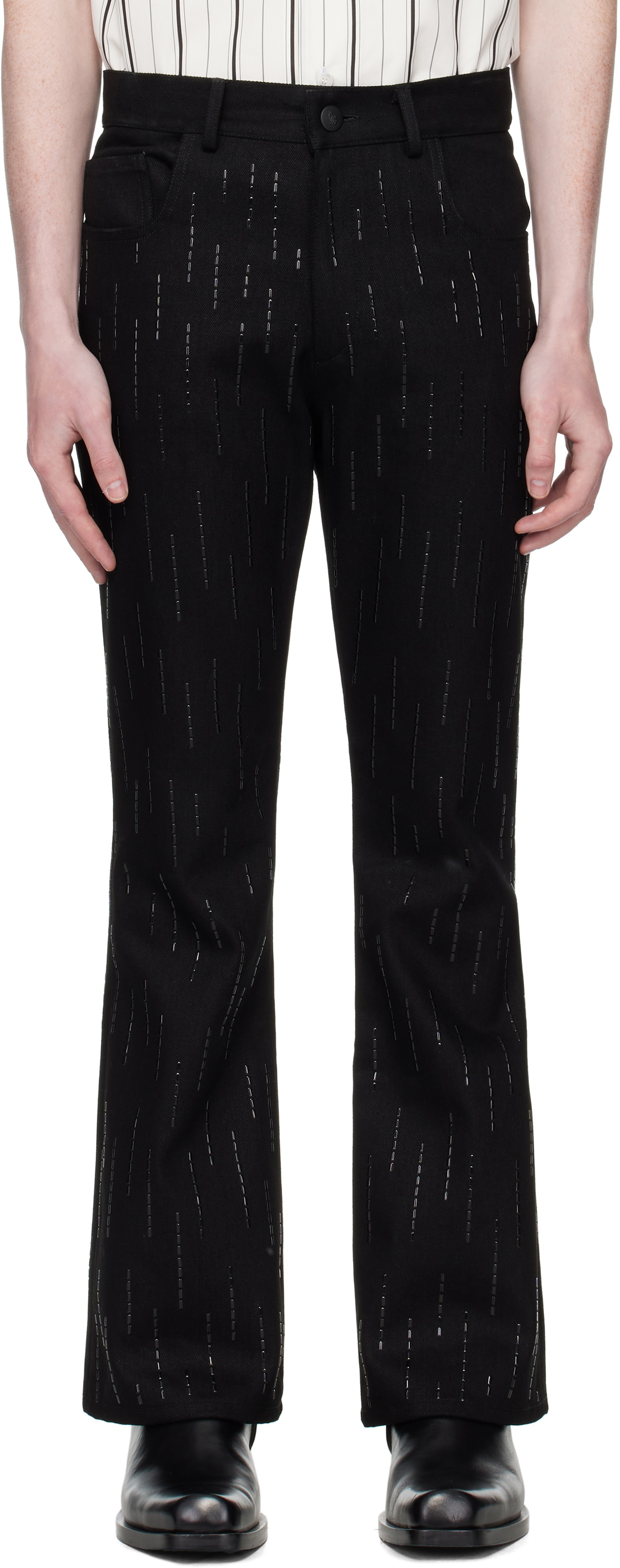 パンツ ERNEST W.BAKER FLARE TROUSERS purple 46 ERNEST W.BAKER FLARE TROUSERS purple 46