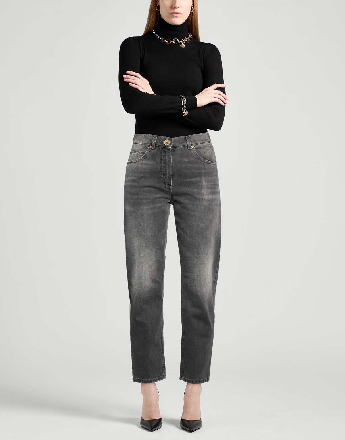 Balmain Womens Jeans in Black