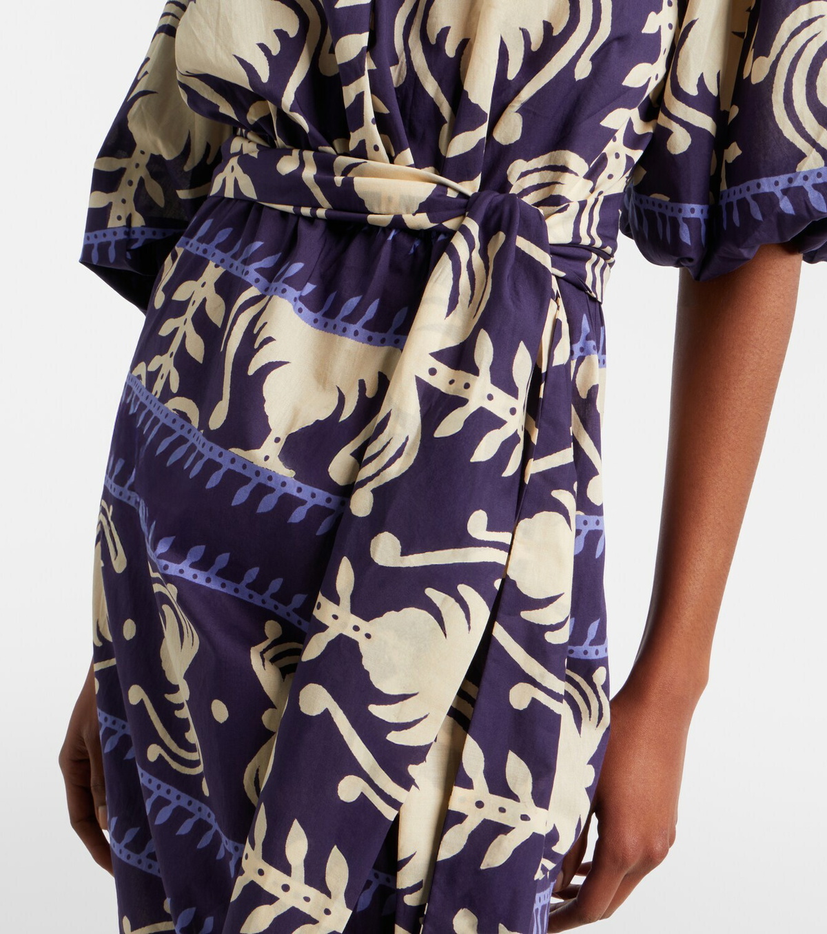 Johanna Ortiz Harbour Hues printed poplin midi dress