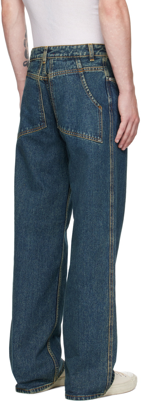 Eckhaus Latta Blue Wide Leg Jeans Eckhaus Latta