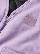 Acne Studios - Ohady Logo-Appliquéd Cotton-Canvas Gilet - Purple