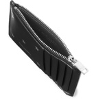 SAINT LAURENT - Printed Leather Zipped Cardholder - Black