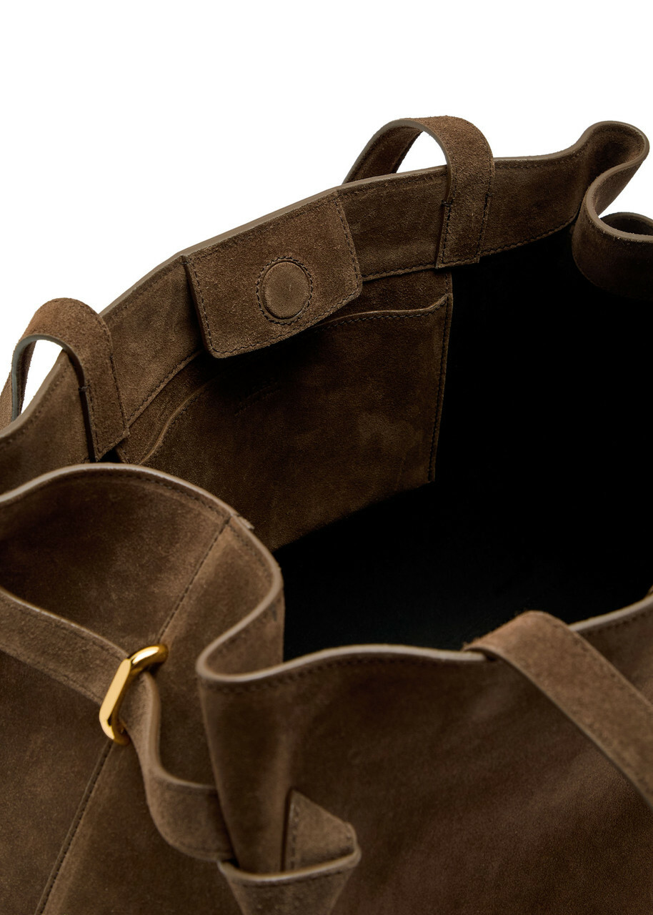 Yuzefi Gyoza Suede Tote bag - Brown - One Size