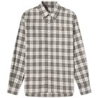 Acne Studios Sarlie Dry Flannel Check Shirt in White/Black