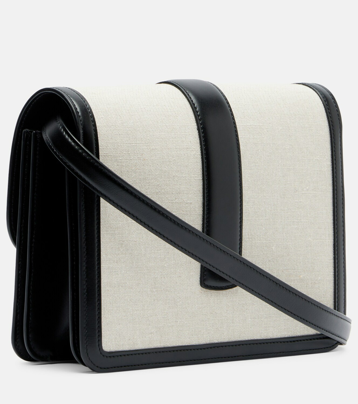 Khaite Blake leather-trimmed canvas crossbody bag