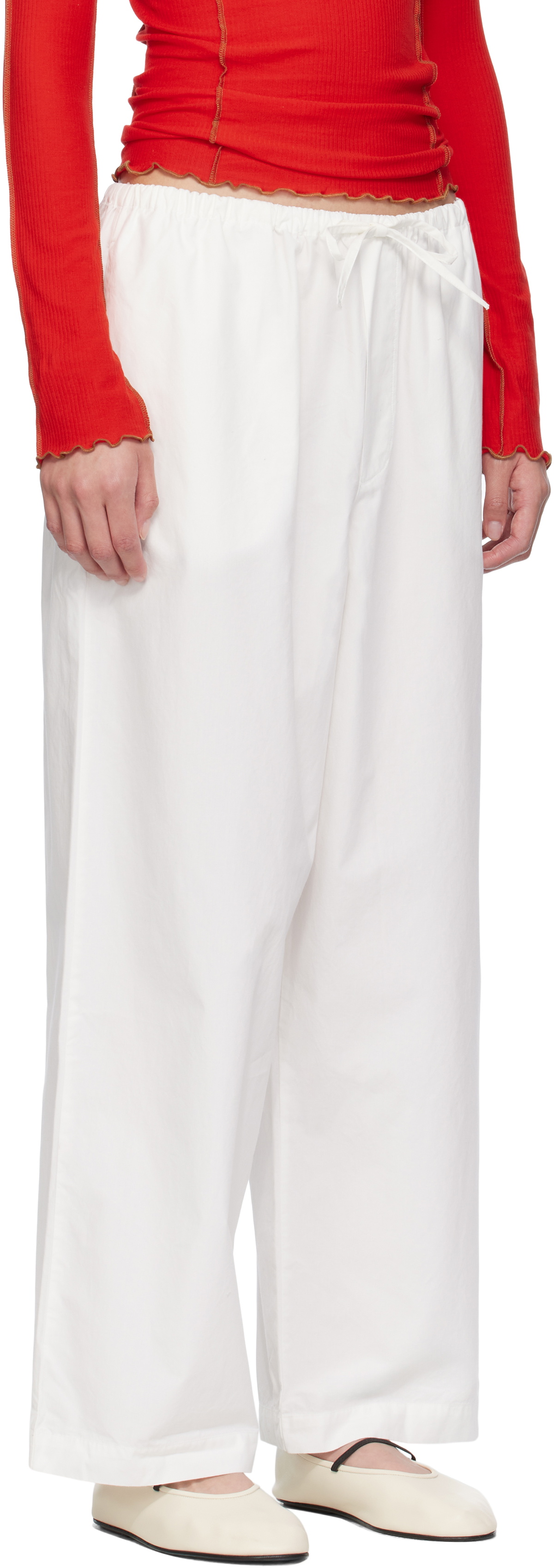 Baserange White Kolla Lounge Pants Baserange