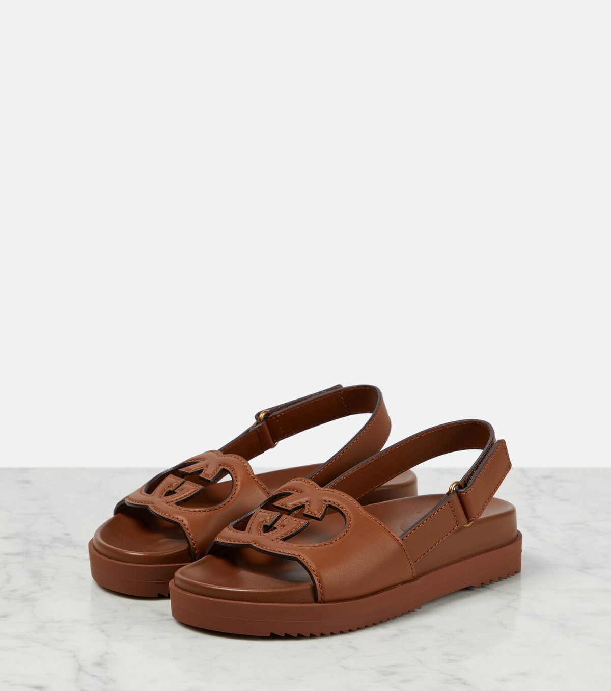 Gucci Interlocking G Leather Sandals Gucci