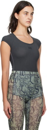 KNWLS Gray Lily Bodysuit