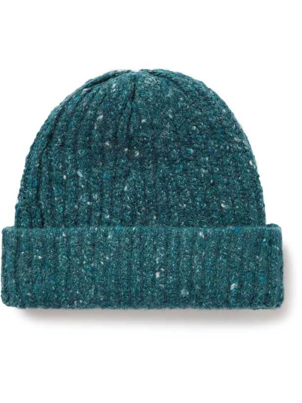 Photo: Inis Meáin - Ribbed Donegal Merino Wool and Cashmere-Blend Beanie