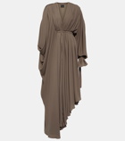 Balenciaga All-In asymmetric crepe maxi dress