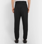 The Row - Black Eric Pleated Virgin Wool Trousers - Black