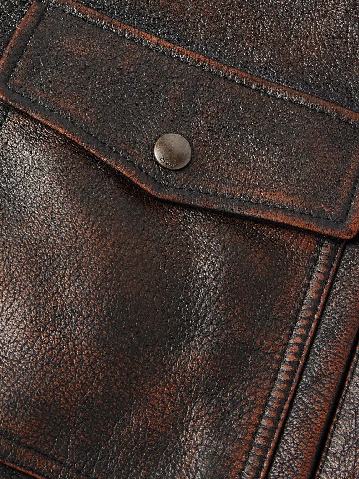 CELINE - Shearling Jacket - Brown