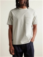 Corridor - Striped Cotton-Jersey T-Shirt - Gray
