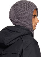 Y-3 Gray Knitted Hood Balaclava