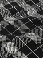 LOEWE - Camp-Collar Checked Crinkled-Twill Shirt - Black