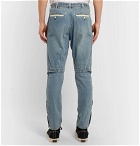 Sacai - Tapered Zip-Detailed Denim Jeans - Navy