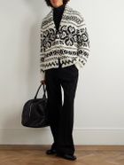 Ralph Lauren Purple label - Shawl-Collar Cashmere-Jacquard Cardigan - Black
