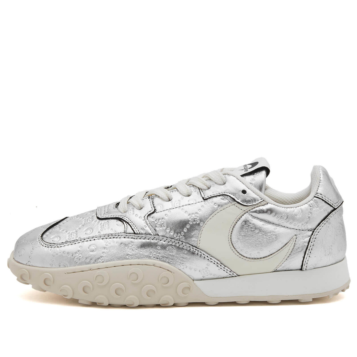 Marine Serre Women's Laminated Leather Moon Sneakers in