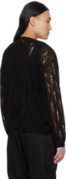 lesugiatelier Black Distressed Cardigan