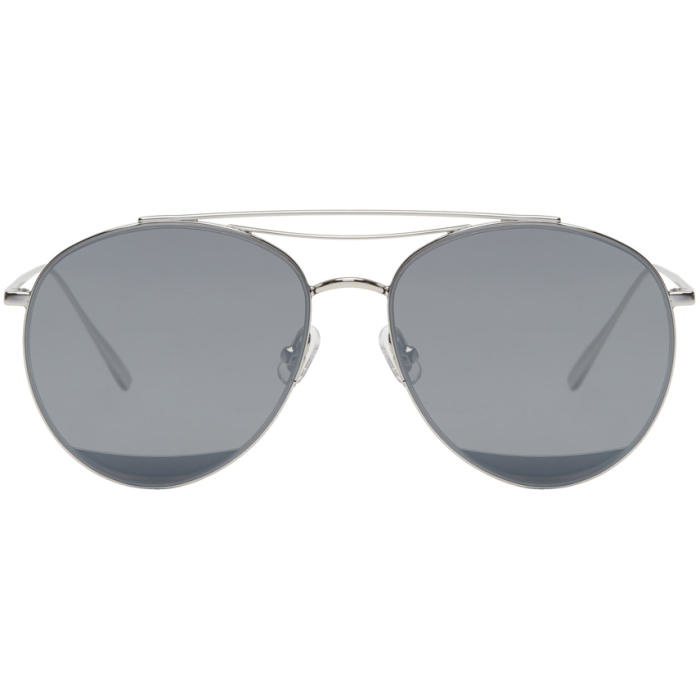 Photo: Gentle Monster Silver Odd Odd Aviator Sunglasses