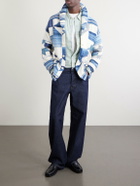 Polo Ralph Lauren - Shawl-Collar Patchwork Cotton and Linen-Blend Cardigan - Blue