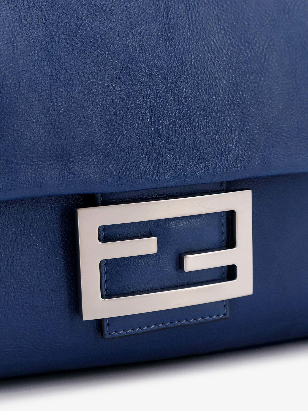 Fendi Baguette Chain Large Blue Womens Shoulder Bag Fendi