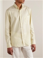 Brioni - Striped Cotton and Linen-Blend Shirt - Yellow
