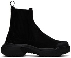GmbH Black Faux-Suede Chelsea Boots