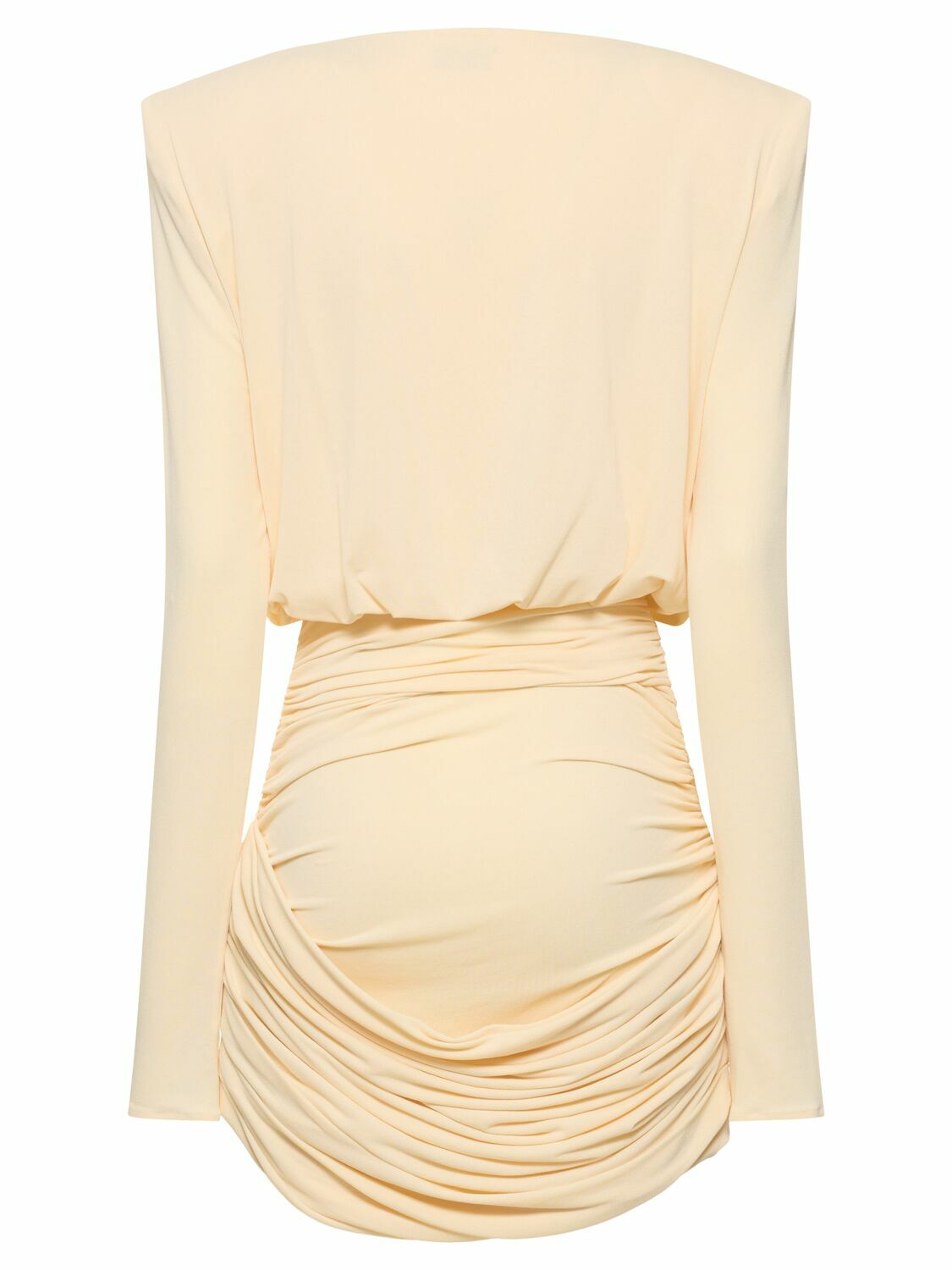 MAGDA BUTRYM Jersey Draped Mini Dress with Plunge Neck Magda Butrym