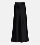 Leset Barb satin maxi skirt