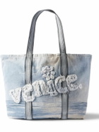 ERL - Venice Logo-Appliquéd Denim Tote Bag