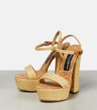 Dolce&Gabbana - Keira raffia platform sandals