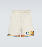 Bode - Donkey Party embroidered cotton rugby shorts